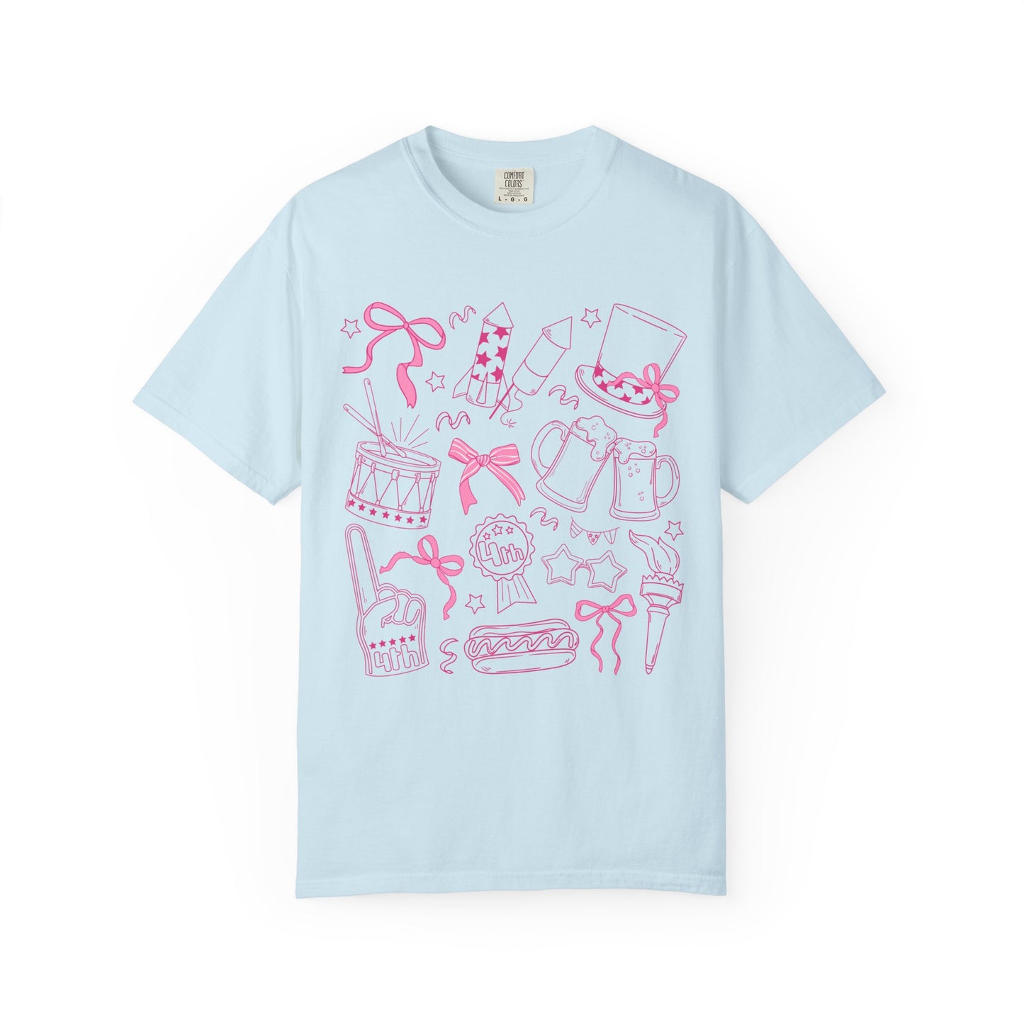 Comfort Colors® Pink Patriotic Doodle Shirt