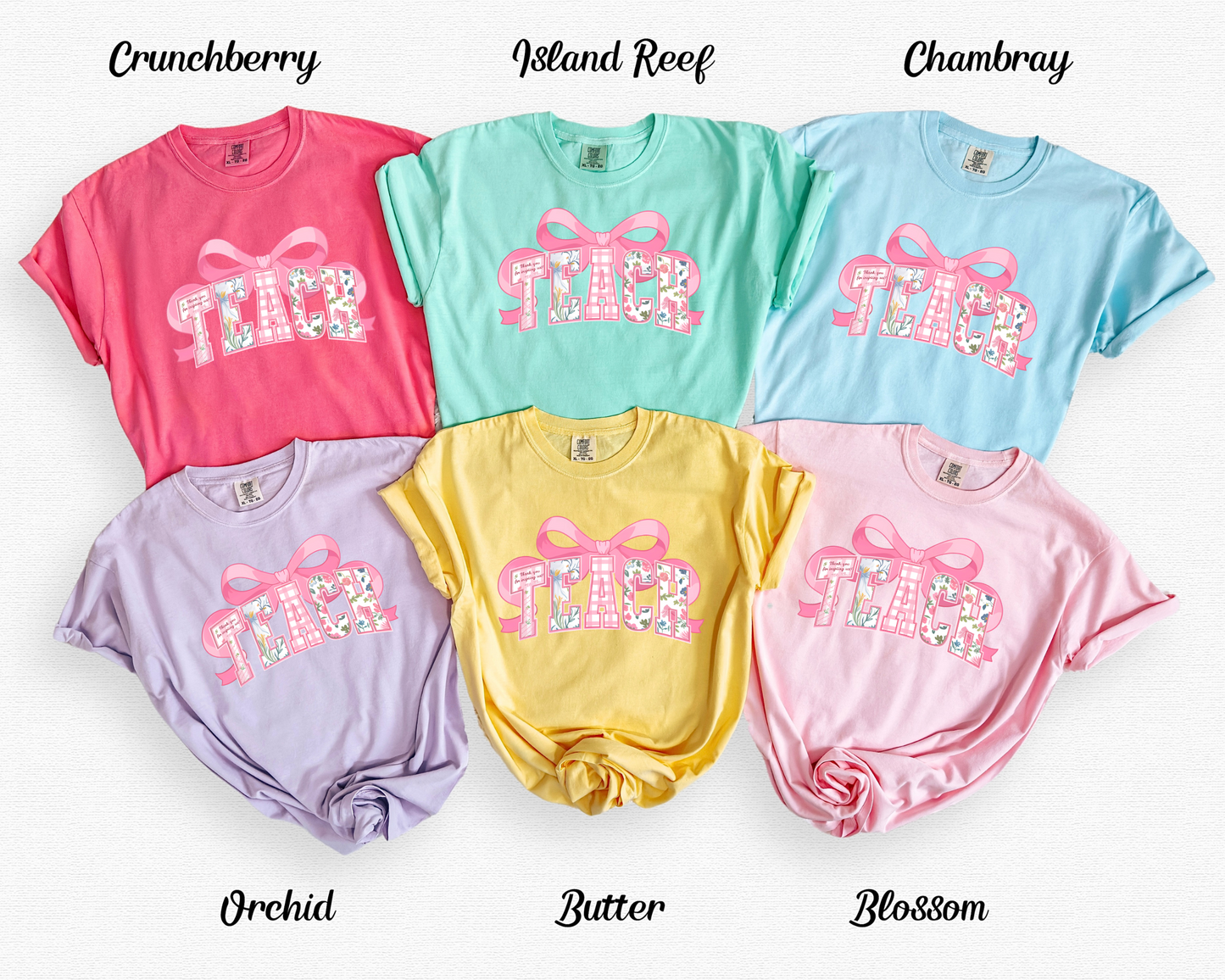 Comfort Colors® Floral Coquette Teacher Shirt