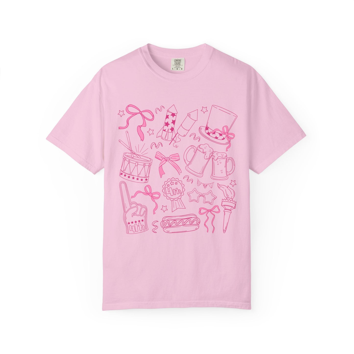Comfort Colors® Pink Patriotic Doodle Shirt