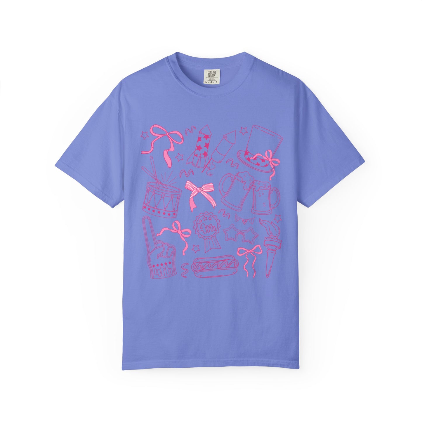 Comfort Colors® Pink Patriotic Doodle Shirt