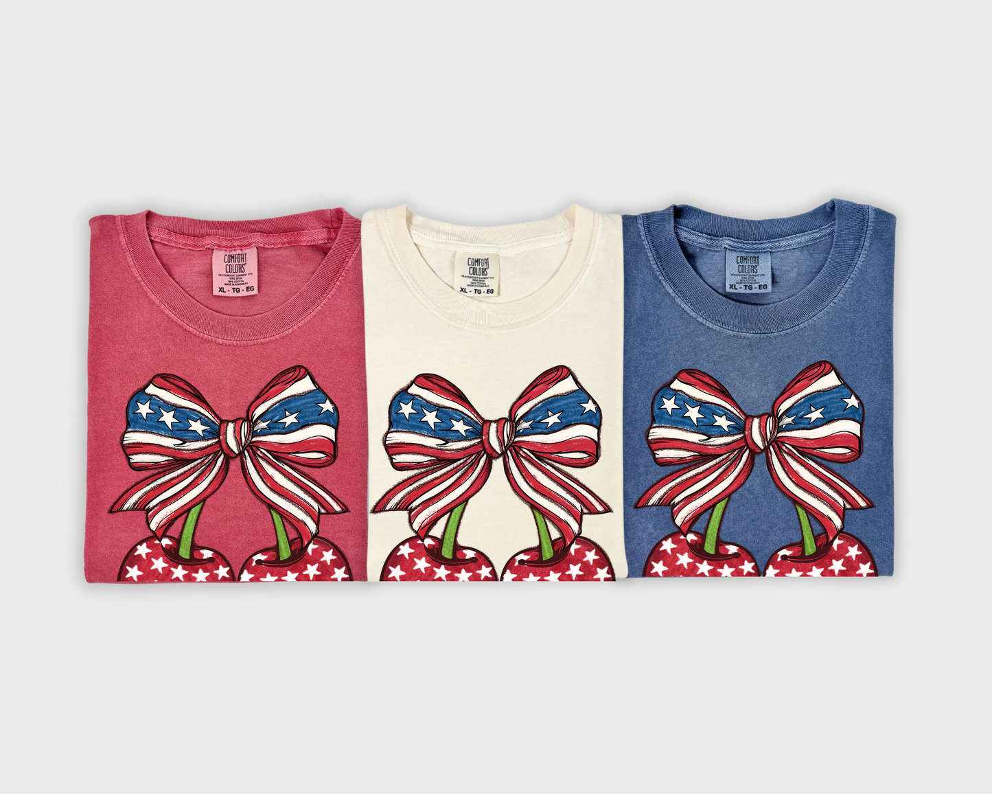 Patriotic Cherry Comfort Colors Tee