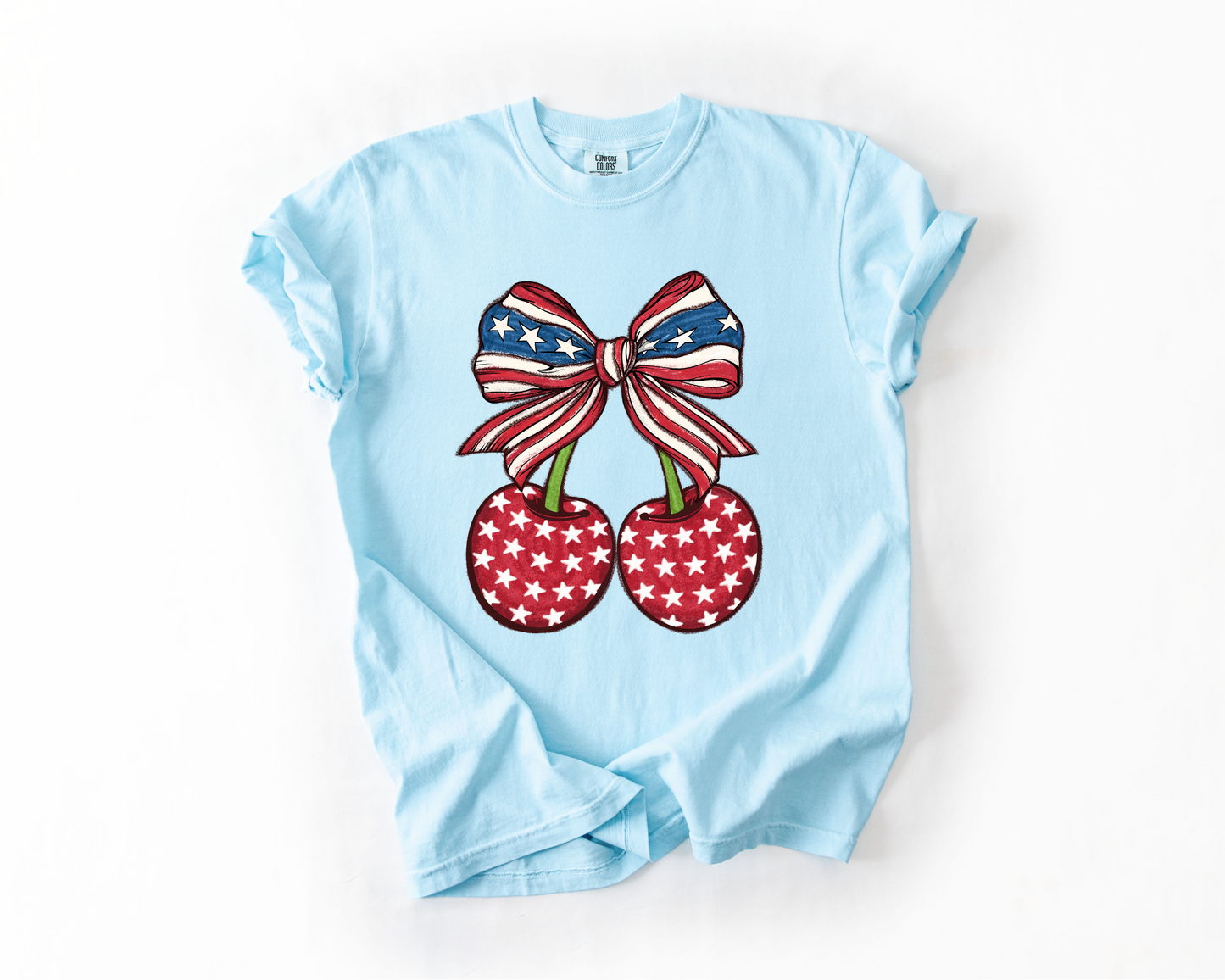 Patriotic Cherry Comfort Colors Tee