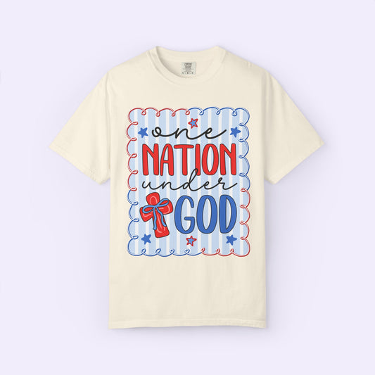 One Nation Under God Comfort Colors Tee