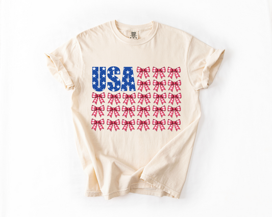 USA Bow Flag Comfort Colors Tee