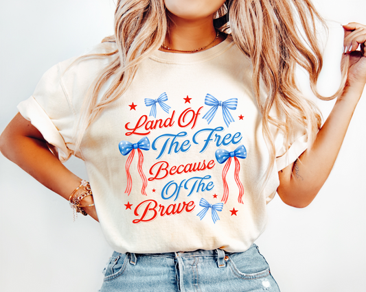 Comfort Colors® Land Of The Free Because Of The Brave Tee